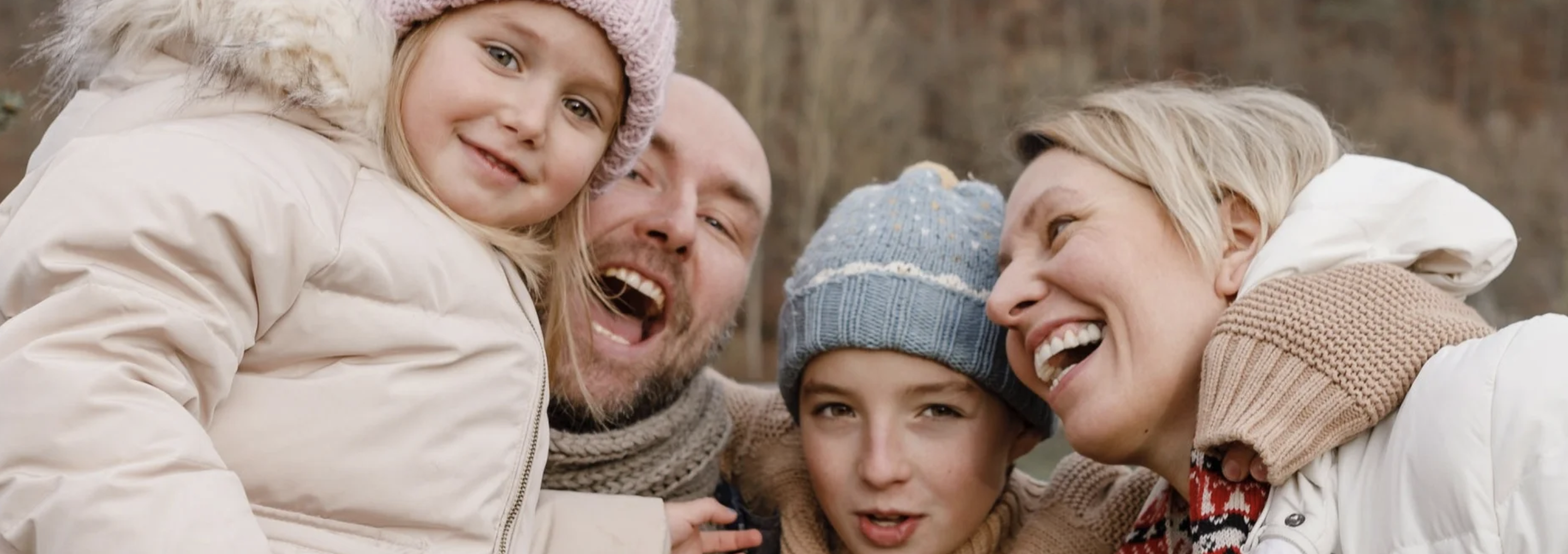 Family smiling together